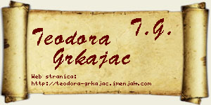 Teodora Grkajac vizit kartica